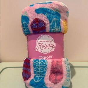 Super Cute HEB Colorful Cowboy Boot Throw- NWT